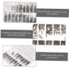 GLEAVI 2sets Eyeglass Screw Repair Kit Assorted Replacement Screws for Eyeglasses Practical Metal Material Portable Storage Box for Emergency Glasses Repair view 2