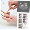 GLEAVI 2sets Eyeglass Screw Repair Kit Assorted Replacement Screws for Eyeglasses Practical Metal Material Portable Storage Box for Emergency Glasses Repair view 3