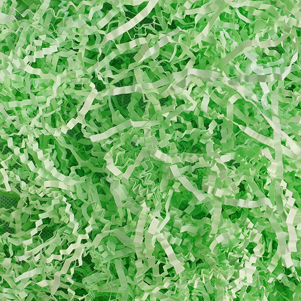 Uptotop 5oz Crinkle Cut Paper Shred Filler for Gift Wrapping Basket Filling, Birthday, Christmas, Thanksgiving, Wedding, Mother's Day (Green)
