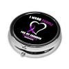 Alzheimers Awareness Round Pill Box Streamline Daily Medication Routine view 2