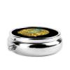 Coat of Arms of Kazakhstan Round Pill Box Streamline Daily Medication Routine view 3