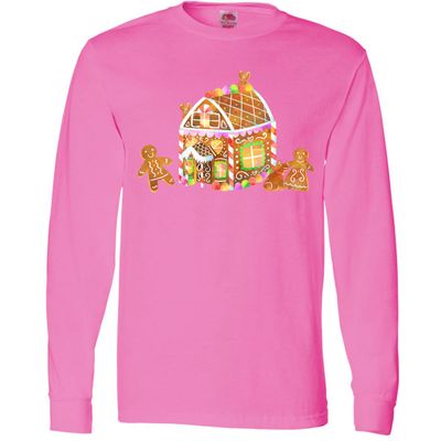 inktastic Gingerbread House Family Adult Long Sleeve T-Shirt Small Azalea 42dfa