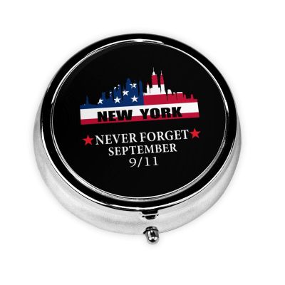 911 Never Forget Round Pill Box Streamline Daily Medication Routine