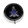 Faith Hope Charity Masonic Freemason Round Pill Box Streamline Daily Medication Routine view 1