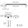 4 Pack 24 Inch Shower Grab Bar, YuanDe Chrome Bathroom Grab Bar Handle w/Anti-Slip Knurled Grip, Stainless Steel Bath Balance Bar,1.25" Diameter Safety Hand Rail Support,Handicap Injury Elderly Senior view 2