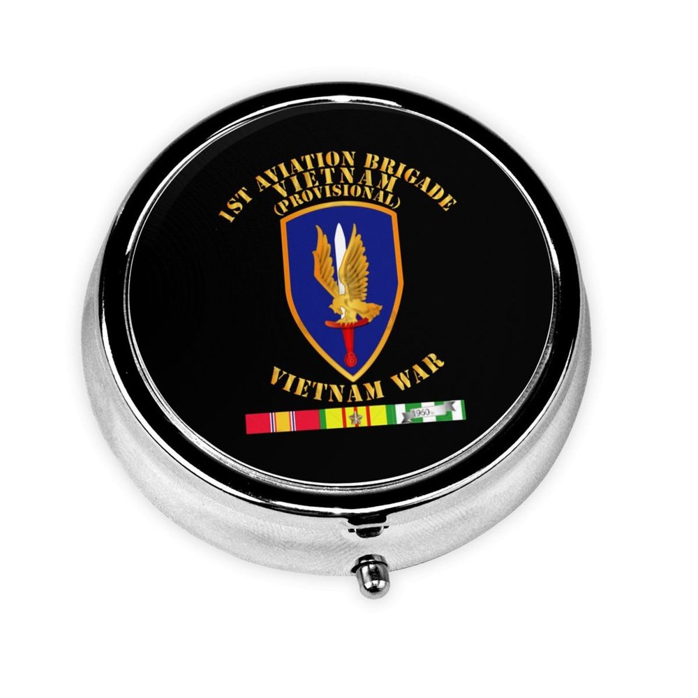 1st Aviation Vietnam Veteran Round Pill Box Streamline Daily Medication Routine
