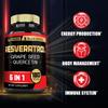 6in1 Trans Resveratrol Supplement with Grape Seed, Milk Thistle, and More - Resveratrol 1000mg - Supports for Immune System, Heart Health, Body Management - 180 Capsules view 3