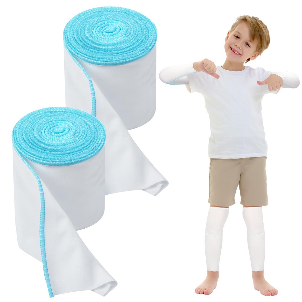 Threlaco 2 Rolls Wet Wraps Bandage for Eczema 3.54'' x 1.97 yd Wet Wrap Therapy for Eczema Treatment for Adults Kids(Blue)