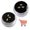 Chamon Gold Plated 18K Tooth Gems - 9 Boxes Cross Star Lightning Design 3mm-5mm Ultra-Thin Decorative Gem for Party and Cosplay DIY view 4