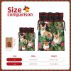 Dwrepo Tropical flower and corgi Print Gift Bags Drawstring Xmas Gift Bags Christmas Treat Bags For Holiday Party Small view 4