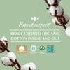 Organyc New Version 100% Certified Organic Cotton Inside and Out Overnight Feminine Pads, Heaviest Flow, Super Absorbency 2.0, 7 Count (6 Pack) view 2