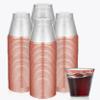 100 Pack Rose Gold Cups For Party - Plastic Cups 9 oz - Party Cups Disposable - Premium Heavy Duty Rose Gold Plastic Cups - Rose Gold Wine Glasses For Wedding - Plastic Wine Glasses/Disposable Cups view 1