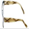 Calabria Ecru Stefani Rectangular Reading Glasses +1.50 Black Clear Brown Men Women view 3