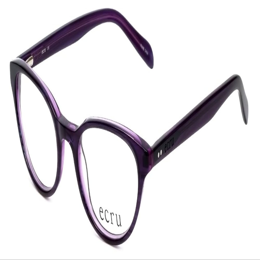 Calabria Ecru Daltrey Cat-Eye Blue Light Blocking Reading Glasses +0.00 Purple Women