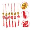 BESTOYARD 6pcs Plant Pot Window Chinese Pendants Decorative Pendant Bonsai Hanging Decor Chinese Style Pendant New Year Bonsai Pendant Bonsai Ornament an Lucky Nylon view 3