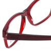 Calabria Ecru Collins Square Reading Glasses +2.00 Red Men Women view 4