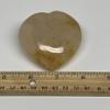 183.6g, 2.6"x2.6"x1.2", Natural Untreated Yellow Healing Quartz Heart Crystal Polished Gemstones from Madagascar, Home Decor, B30545 view 3