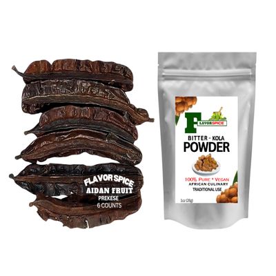 6 Counts 6.8oz | With Flavor Spice Premium | African Bitter Kola Nut Powder 1oz | Culinary and Traditional Use