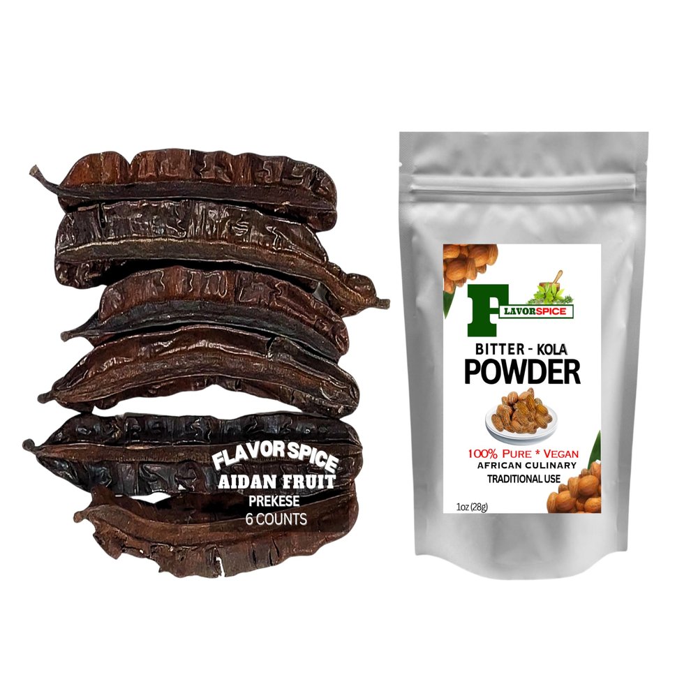 6 Counts 6.8oz | With Flavor Spice Premium | African Bitter Kola Nut Powder 1oz | Culinary and Traditional Use