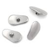 HALLMERS 2 Pairs 12mm x 7mm Rounded Teardrop Solid Titanium Anti Slip Nose Pads Screw On Mount Replacement Part - Anti Allergy Reading Eyeglass Frame Eyeglasses Non-Slip Specs Spectacles Repair view 1