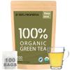 100% Propertea Organic Green Tea Bags,100 Count Eco-Friendly Tea Bags,Hot or Iced,Unsweetened,Caffeinated, Rich in Antioxidants, Resealable Pouch, Deep Taste view 1