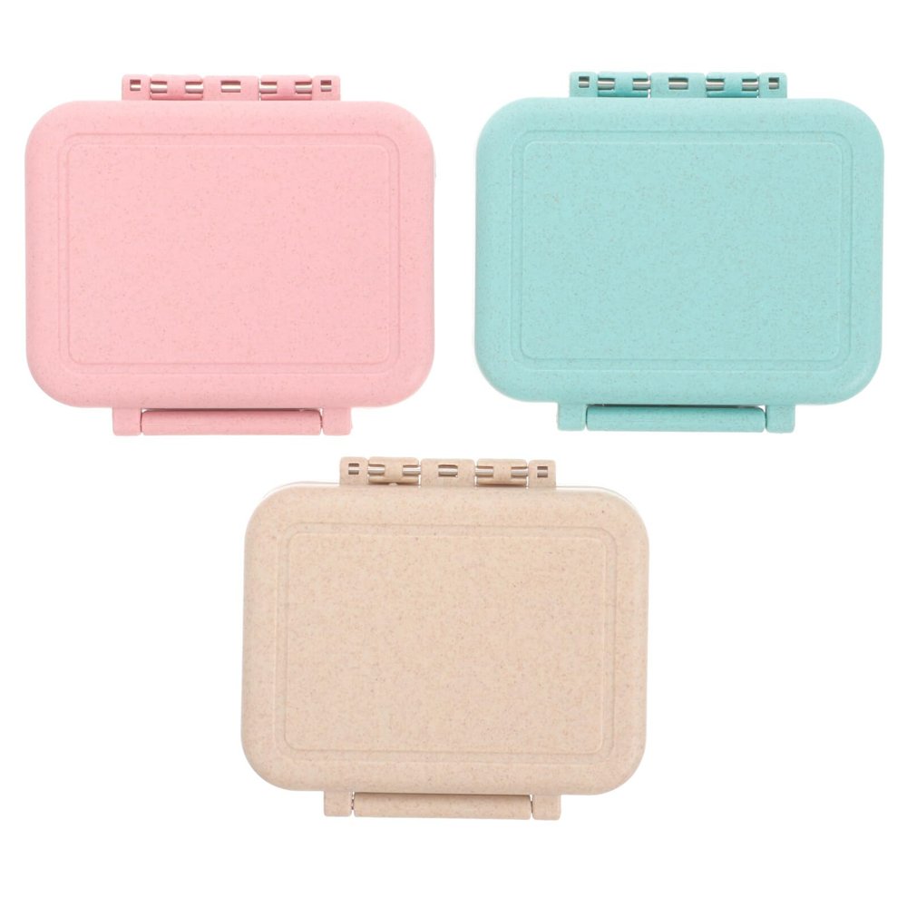 Convenient Portable Medicine Organizer 3-Piece Multi-Grid Pill Box Simple Stylish for Travel