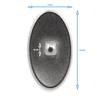 HALLMERS 2 Pairs 12mm x 7mm Oval Titanium Anti Slip Nose Pads Screw Mount Replacement Part - Hypoallergenic Eyeglass Frame Eyeglasses Specs Spectacles view 2
