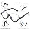 NILZA Cat Eye Eyeglasses Half Rim Reading Glasses Women Computer Readers Semi Rimless Eyewear Fashion Glasses for Ladies (Color : Black, Size : +1.25) view 2