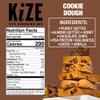KiZE Energy Bars - Cookie Dough - 30-Count - Gluten Free, Dairy Free, Non-GMO, and High Protein Meal Replacement Energy Bars, Clean and Simple Food Ingredients - 10g High Protein Snacks (30 Count) view 2