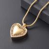 BIAIHQIE Heart Cremation Urn Jewelry Engravable Keepsake Pendant Hold Ashes Of Loved One Cremation Necklace For Women,1 view 2