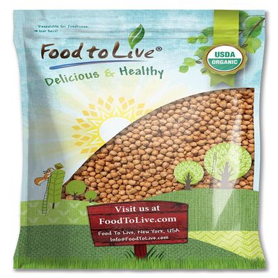 Food to Live Organic Garbanzo Beans, 7 Pounds  Dried Chickpeas, Non-GMO, Kosher, Raw, Sproutable, Bulk