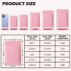 100 Pack Matte Mylar Bags - Smell Proof Bags Mylar Bags for Food Storage Small Business (Pink, 3" X 4.7") view 2
