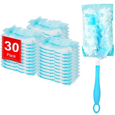 KeFanta Duster Refills for Swiffer Dusters, 180 Heavy Duty Multi Surface Refills & 1 Handle, Ceiling Fan Duster, Disposable Dusters for Cleaning (30 Count+1 Handle)