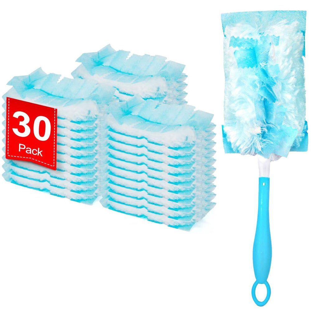 KeFanta Duster Refills for Swiffer Dusters, 180 Heavy Duty Multi Surface Refills & 1 Handle, Ceiling Fan Duster, Disposable Dusters for Cleaning (30 Count+1 Handle)