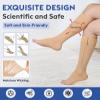 KEKING Zipper Compression Socks for Men Women, Open Toe, 20-30mmHg Firm Support Knee High Zipper Compression Stockings for Wide Calf - Varicose Veins, DVT, Shin Splints, Edema, Nursing, Beige 5XL view 2