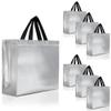 Nush Nush Large Silver Gift Bags Bulk  Set of 30 Silver Reusable Bulk Gift Bags with Handles - Ideal For Small Business, Christmas Party, Thanksgiving, Birthday, Weddings, Events  13Wx5Dx11H view 1