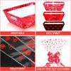 12 Set Valentines Day Empty Gifts Baskets Bulk with Cellophane Basket Bags and Bows Ribbons,Love Heart Market Tray Cardboard Gift Basket Empty to Fill for Valentine's Day Birthday Wedding Decor view 3