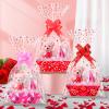 12 Set Valentines Day Empty Gifts Baskets with Cellophane Basket Bags and Bows Ribbons,Red Pink Heart Market Tray Cardboard Gift Basket Bulk Empty To Fill For Valentine's Day Birthday Wedding Decor view 4