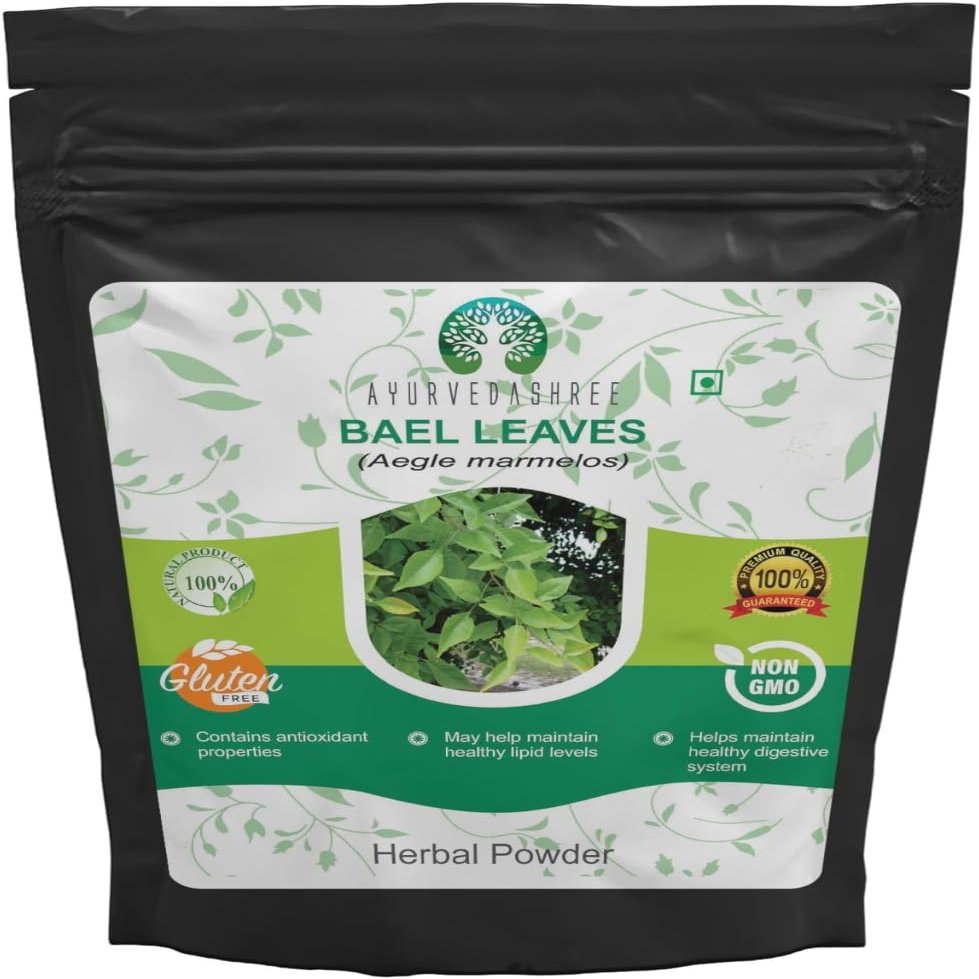 AYURVEDASHREE Bilva Powder - Bael Leaves Powder - Aegle marmelos -100 Gm - Supports Proper Function of The Bowels
