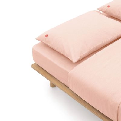 AIZOME Top Sheet Made from 100% GOTS Organic Cotton, Non-Toxic Plant-Dyed Synthetic Free No Petrochemicals Breathable and Hypoallergenic for Sensitive Skin 1-Piece (Ros Rubia, Full)