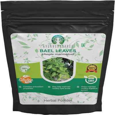 AYURVEDASHREE Bilva Powder - Bael Leaves Powder - Aegle marmelos -50 Gm - Supports Proper Function of The Bowels