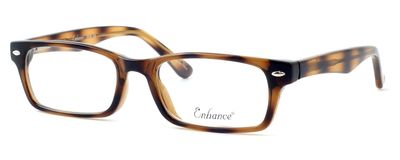 Calabria Enhance 3928 Kids Rectangular Blue Light Blocking Reading Glasses +1.50 Tortoise Havana Brown Gold Girls
