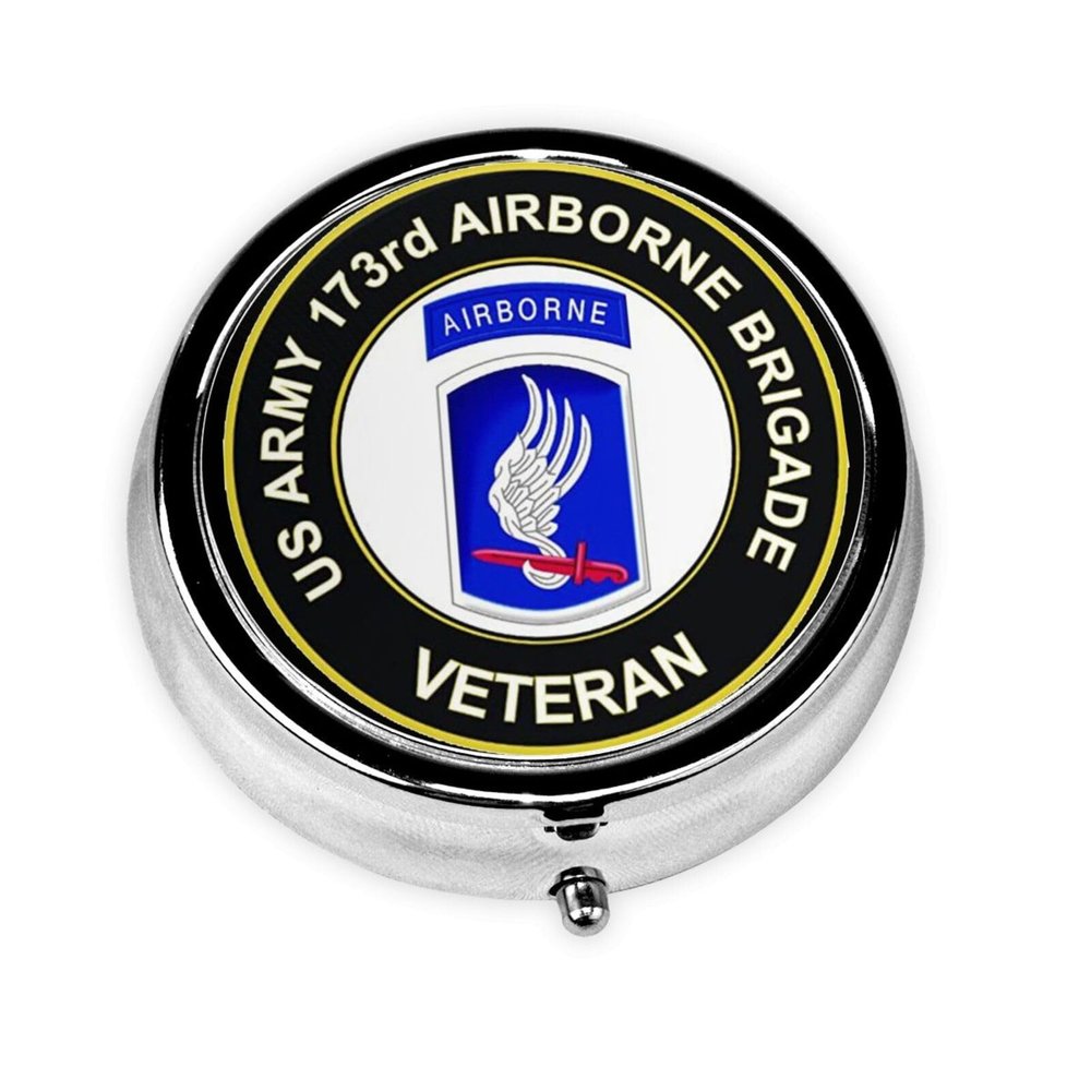 173rd Airborne Brigade Round Pill Box Streamline Daily Medication Routine