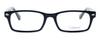 Calabria Enhance 3928 Kids Rectangular Reading Glasses +7.00 Black Crystal Girls view 2
