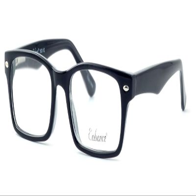 Calabria Enhance 3928 Kids Rectangular Reading Glasses +2.75 Black Crystal Girls