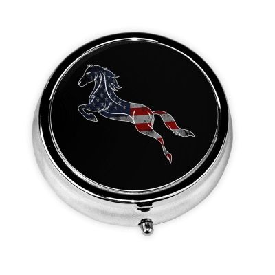 American Horse Round Pill Box Streamline Daily Medication Routine