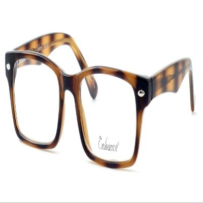 Calabria Enhance 3928 Kids Rectangular Blue Light Blocking Reading Glasses +2.00 Tortoise Havana Brown Gold Girls