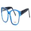 Calabria Enhance 3959 Oval Blue Light Blocking Reading Glasses +0.00 Black Cobalt Blue Women view 1