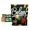 Beleaf Thai Hot & Sour Plant-Based Jerky: High-Protein Snack  Healthy and Flavorful Vegan Jerky for On-the-Go Energy  Tasty Meatless, Vegetarian Meat Alternative (12 Pack) view 1