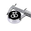 Double Male Symbol Represents Gay Men Round Pill Box Streamline Daily Medication Routine view 4